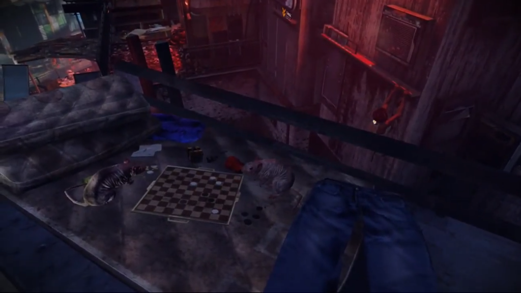 Rats playing checkers in Remember Me